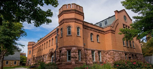 An outside view of Belbas Center.