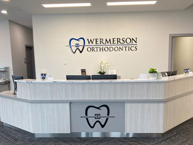 Front desk of wermerson orthodontics office