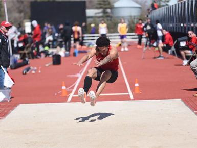 Jayden Green takes part in a Track & Field event.