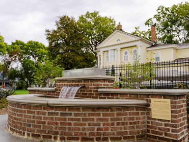 The Clem Family Fountain in Founders Park