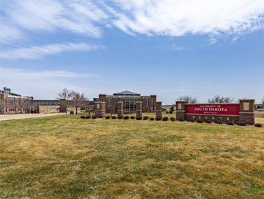 An exterior shot of the USD - Sioux Falls campus.