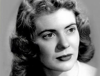 A black and white photo of Margaret Cash Wegner.