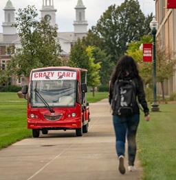 Graduate student tour campus at USD