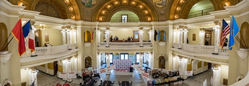 The South Dakota capitol building interior.