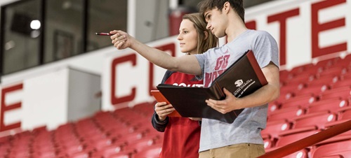 Two Students Planning an Event in the DakotaDome.